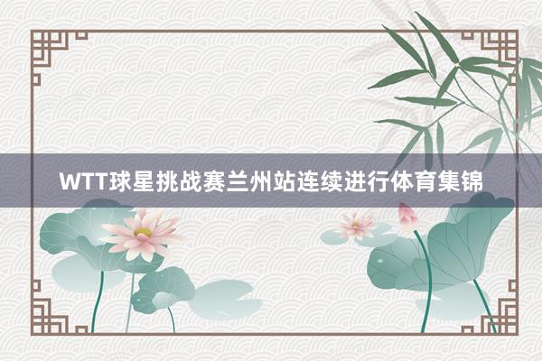 WTT球星挑战赛兰州站连续进行体育集锦