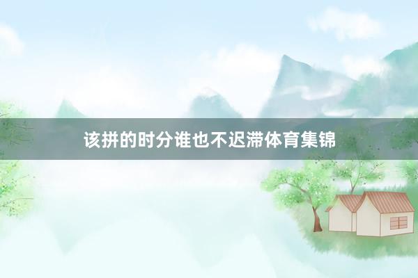 该拼的时分谁也不迟滞体育集锦
