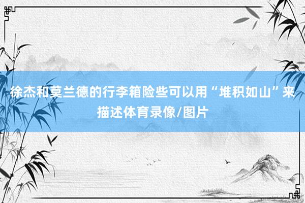 徐杰和莫兰德的行李箱险些可以用“堆积如山”来描述体育录像/图片