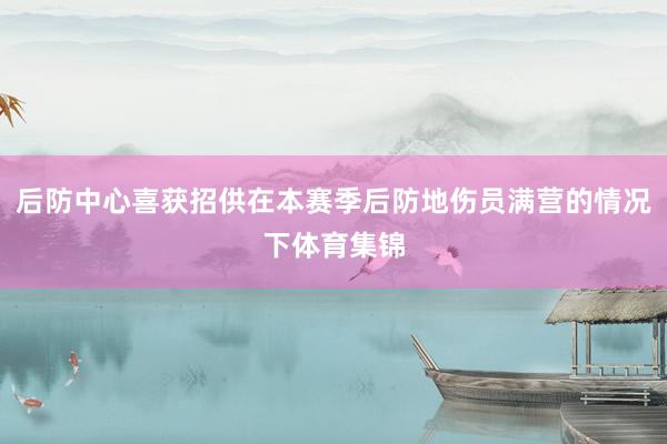 后防中心喜获招供在本赛季后防地伤员满营的情况下体育集锦