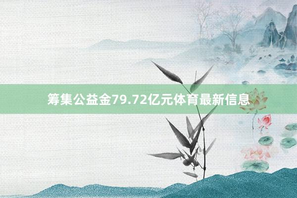 筹集公益金79.72亿元体育最新信息