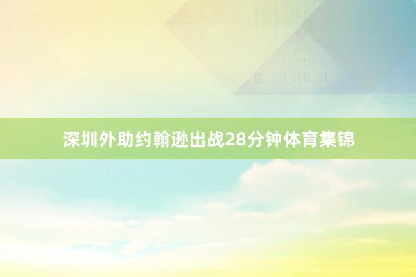 深圳外助约翰逊出战28分钟体育集锦