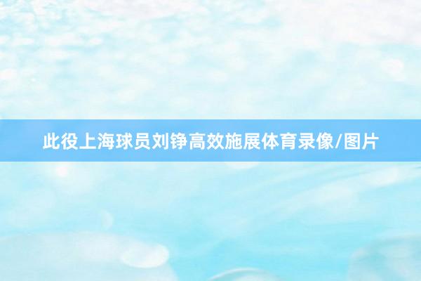 此役上海球员刘铮高效施展体育录像/图片