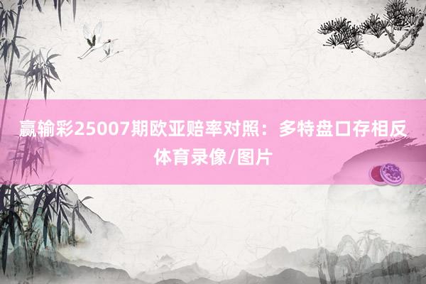赢输彩25007期欧亚赔率对照:多特盘口存相反体育录像/图片