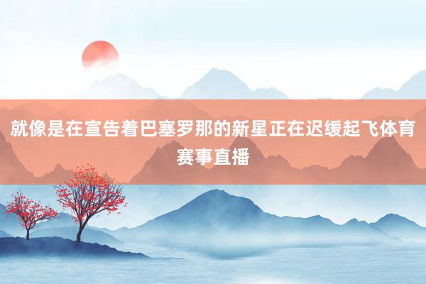 就像是在宣告着巴塞罗那的新星正在迟缓起飞体育赛事直播