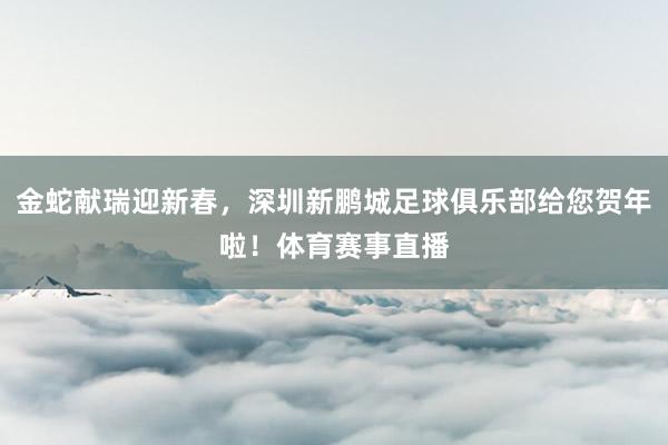 金蛇献瑞迎新春，深圳新鹏城足球俱乐部给您贺年啦！体育赛事直播