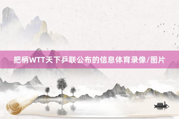 把柄WTT天下乒联公布的信息体育录像/图片