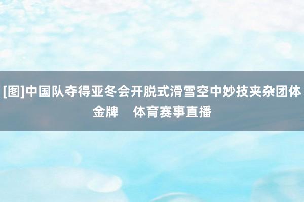 [图]中国队夺得亚冬会开脱式滑雪空中妙技夹杂团体金牌    体育赛事直播