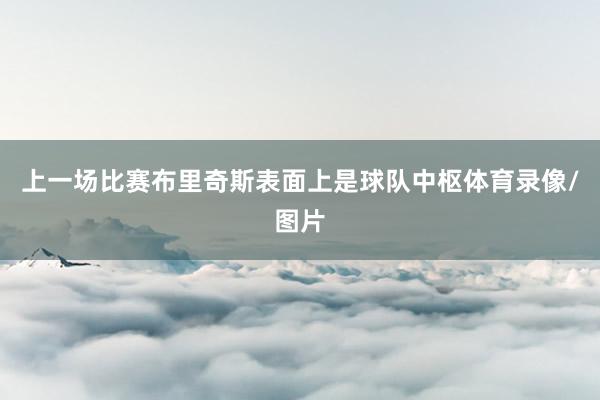 上一场比赛布里奇斯表面上是球队中枢体育录像/图片