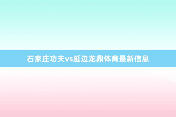 石家庄功夫vs延边龙鼎体育最新信息
