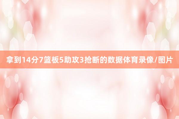 拿到14分7篮板5助攻3抢断的数据体育录像/图片