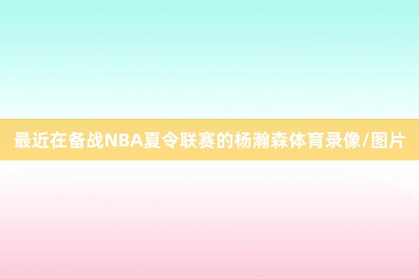 最近在备战NBA夏令联赛的杨瀚森体育录像/图片