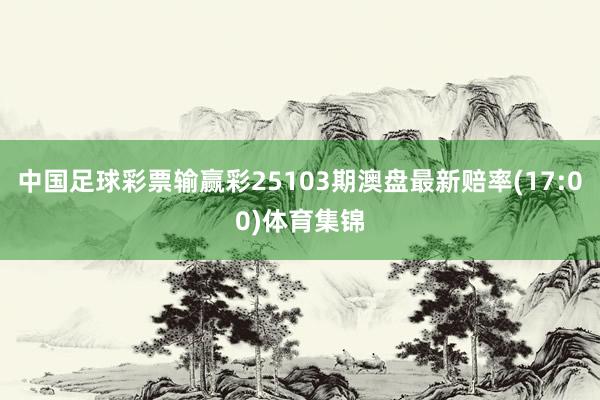 中国足球彩票输赢彩25103期澳盘最新赔率(17:00)体育集锦