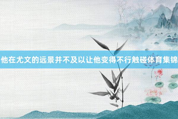 他在尤文的远景并不及以让他变得不行触碰体育集锦