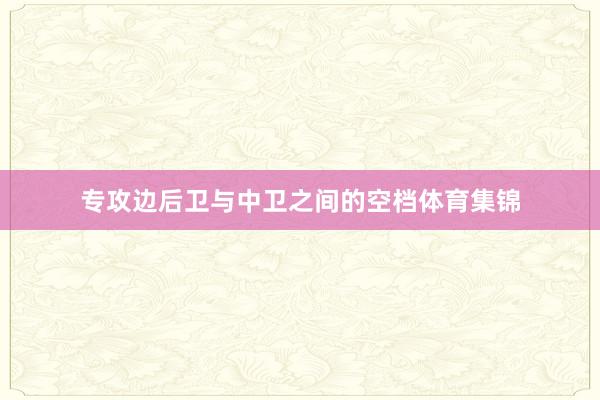 专攻边后卫与中卫之间的空档体育集锦