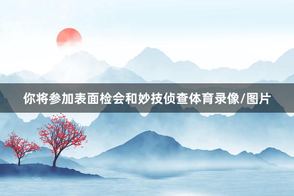 你将参加表面检会和妙技侦查体育录像/图片