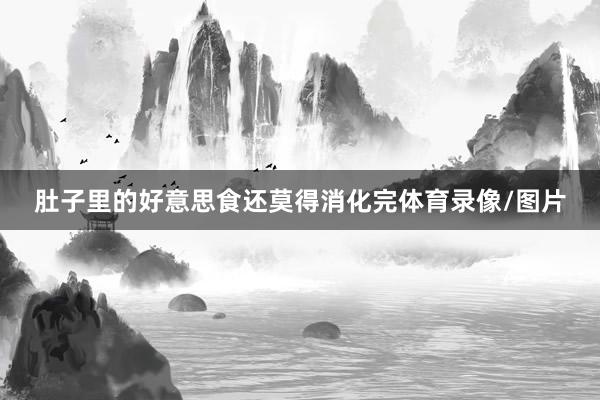肚子里的好意思食还莫得消化完体育录像/图片