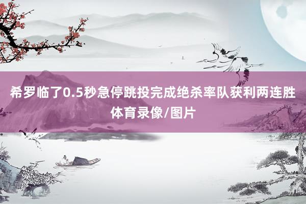 希罗临了0.5秒急停跳投完成绝杀率队获利两连胜体育录像/图片
