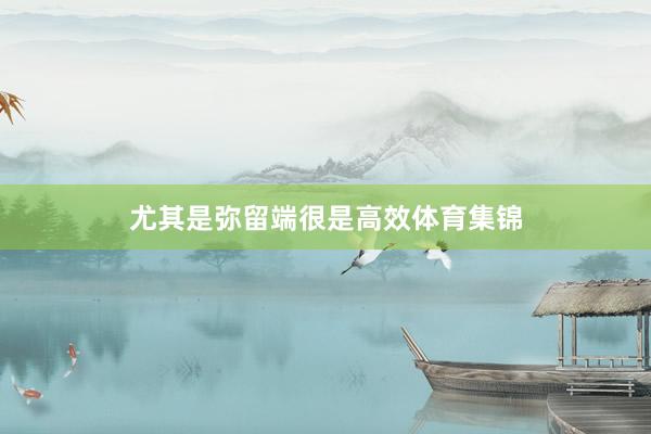 尤其是弥留端很是高效体育集锦