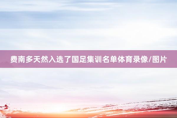 费南多天然入选了国足集训名单体育录像/图片