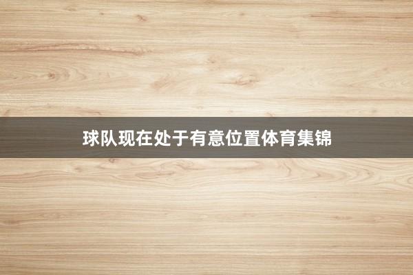 球队现在处于有意位置体育集锦